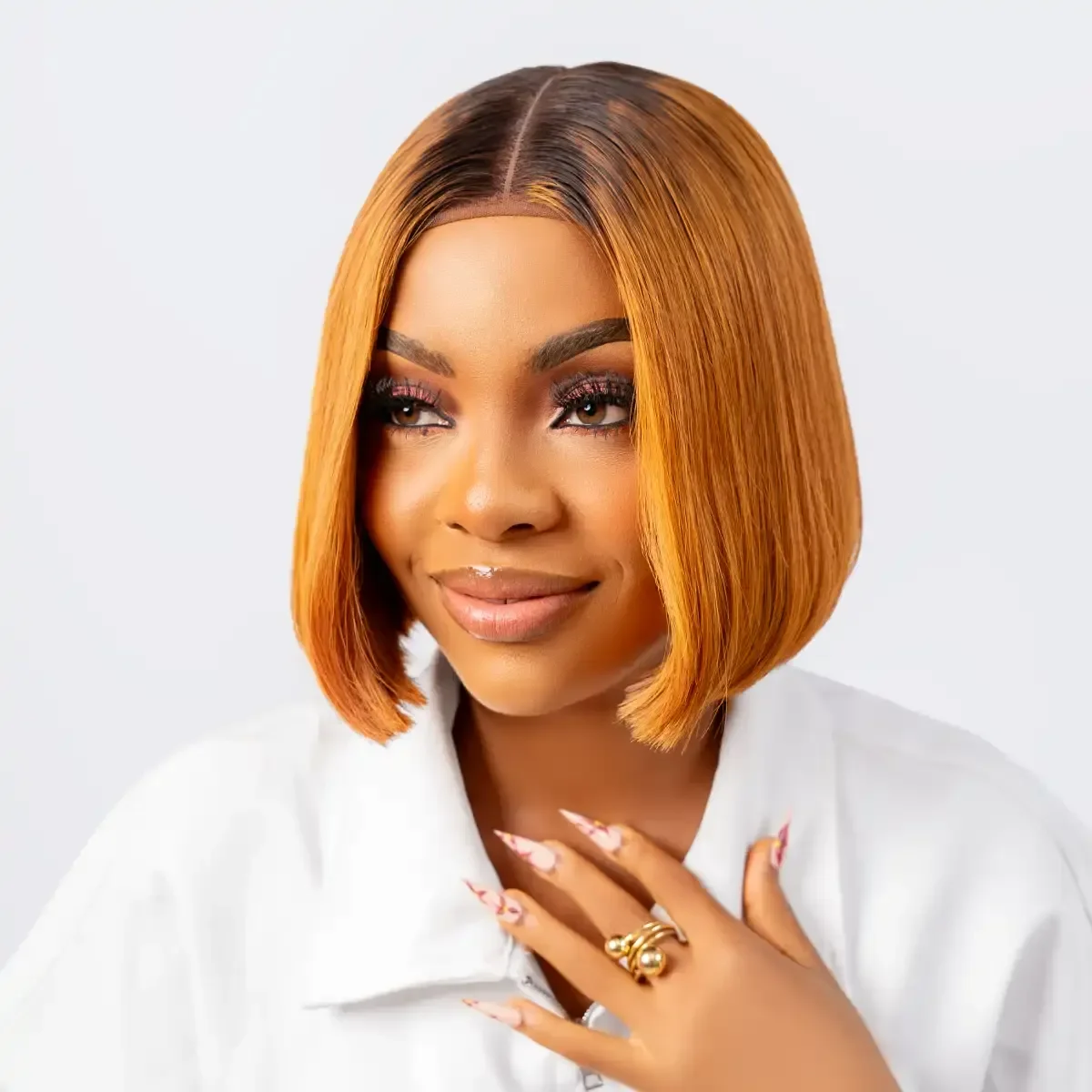 BONE STRAIGHT GINGER COLOR